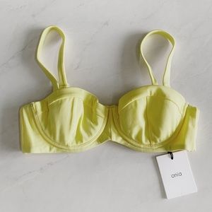 Onia Sunny Yellow Mila Underwire Bikini Top